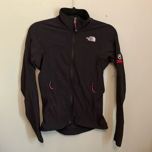 The North Face Black zip up with small Collar